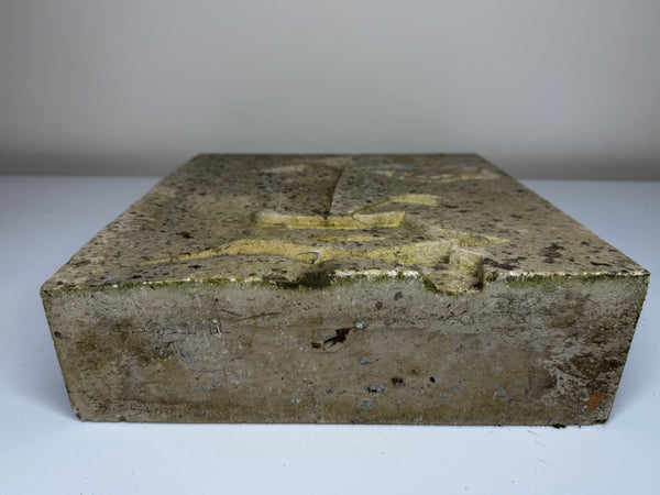 Modernist Cubist Stone Face Relief Sculpture In the Manner of Picasso & John Milne School