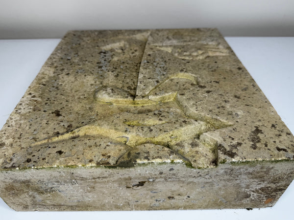 Modernist Cubist Stone Face Relief Sculpture In the Manner of Picasso & John Milne School