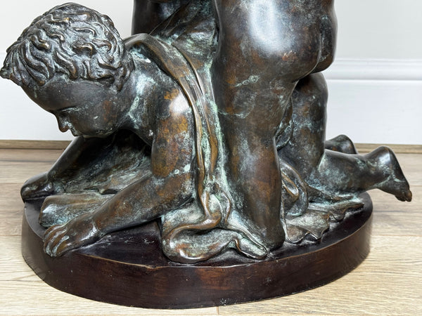 Grand Tour French Bronze Call of the Triton Conch Sea Putti After Claude Michel Clodion c.1820