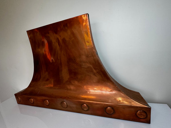 British After The Georgian Curved Copper Fireplace Hollow Hood Canopy Wall Mount