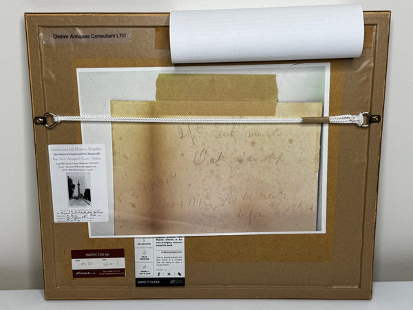 Colonial Marine Painting Inbound Junk Sailing Boat at the Mouth of the Pearl River, Hong Kong c1914