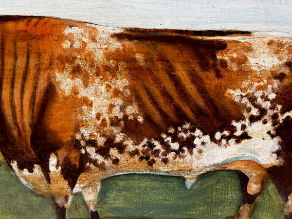 Victorian Oil Painting Prized Shorthorn Bull – British School In The Manner of William Ward