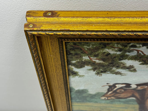 Victorian Oil Painting Prized Shorthorn Bull – British School In The Manner of William Ward