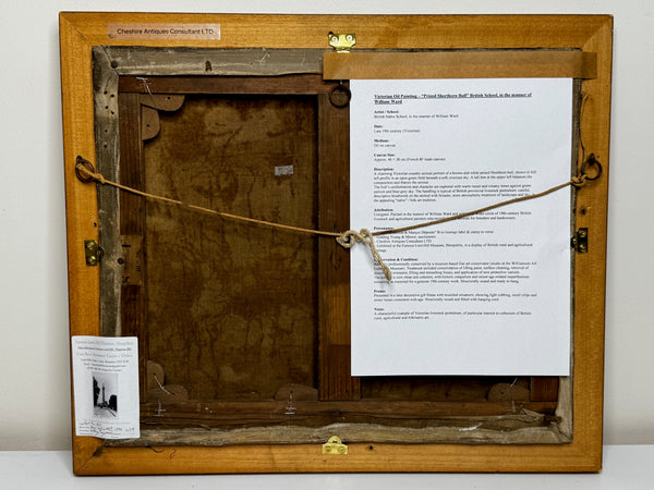 Victorian Oil Painting Prized Shorthorn Bull – British School In The Manner of William Ward