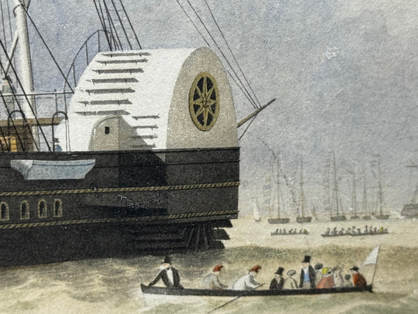 HMY Victoria & Albert I First Royal Steam Yacht off Osborne House 19thC Victorian British Marine Watercolour in the Manner of Nicholas Condy