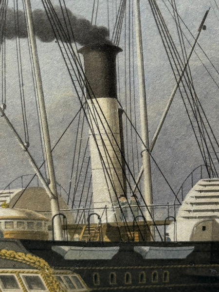 HMY Victoria & Albert I First Royal Steam Yacht off Osborne House 19thC Victorian British Marine Watercolour in the Manner of Nicholas Condy