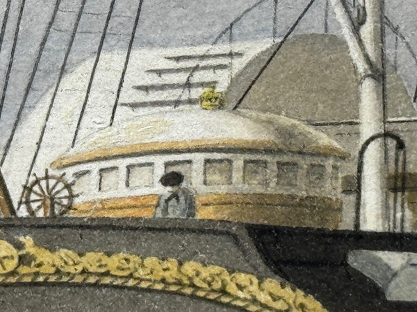 HMY Victoria & Albert I First Royal Steam Yacht off Osborne House 19thC Victorian British Marine Watercolour in the Manner of Nicholas Condy