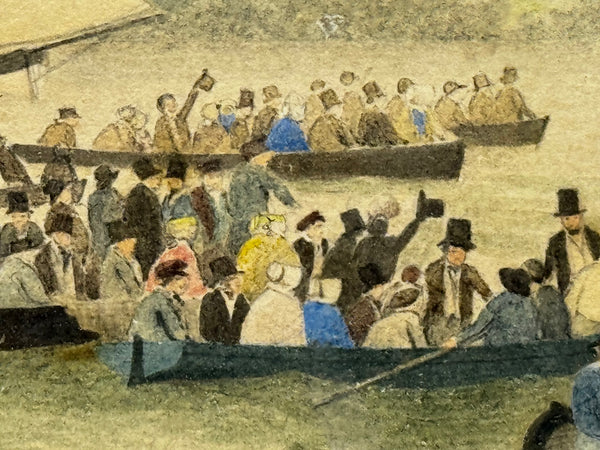 HMY Victoria & Albert I First Royal Steam Yacht off Osborne House 19thC Victorian British Marine Watercolour in the Manner of Nicholas Condy