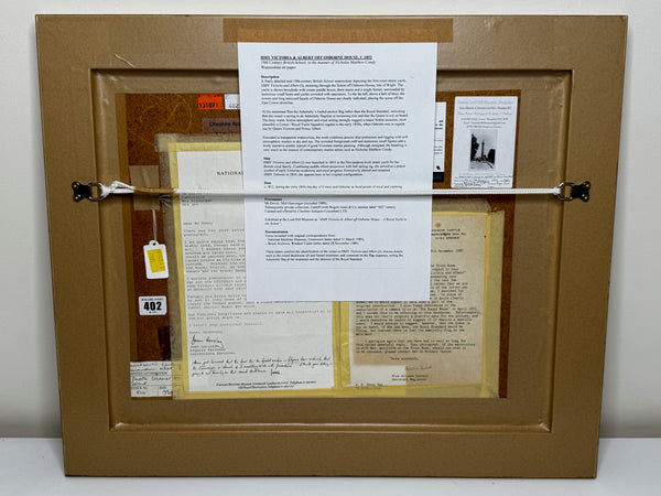 HMY Victoria & Albert I First Royal Steam Yacht off Osborne House 19thC Victorian British Marine Watercolour in the Manner of Nicholas Condy