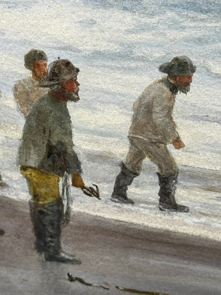 Marine Painting High Tide off Trebarwith Strand Dramatic Cornish Shipwreck Signed by Charles Sim Mottram RBA c1894