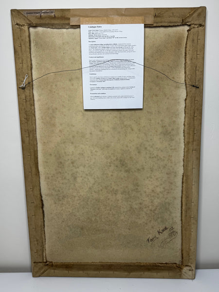 Large Oil Painting After Picasso Cubist-Influenced Hillside Village by Terence Matthew Kane