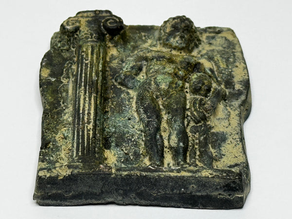 Classical Mythology Roman Bronze Plaque Mount Hercules