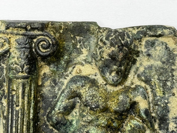 Classical Mythology Roman Bronze Plaque Mount Hercules