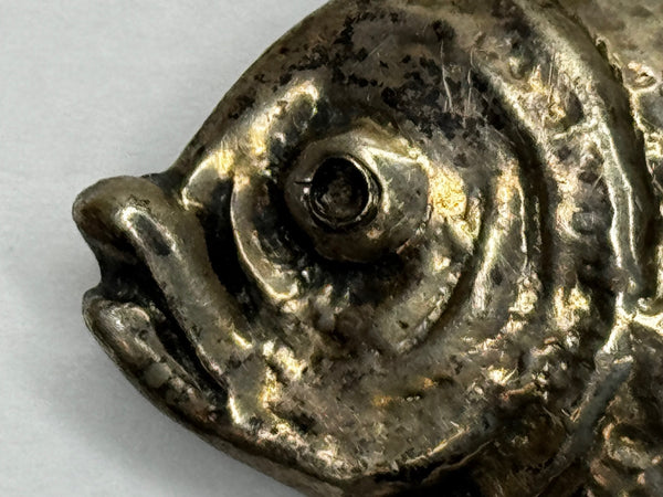 Sterling Silver Stylised Bream Brooch Scandinavian Modernist Design 1940s Statement Pin