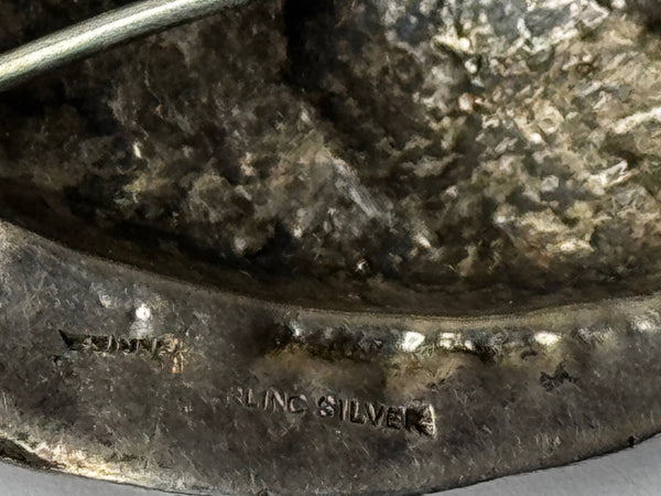 Sterling Silver Stylised Bream Brooch Scandinavian Modernist Design 1940s Statement Pin