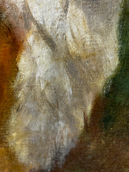 Rare Domestic Dog Oil Portrait by John Trivett. Nettleship — Rough Collie in Landscape