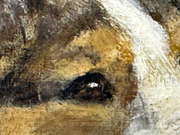 Rare Domestic Dog Oil Portrait by John Trivett. Nettleship — Rough Collie in Landscape