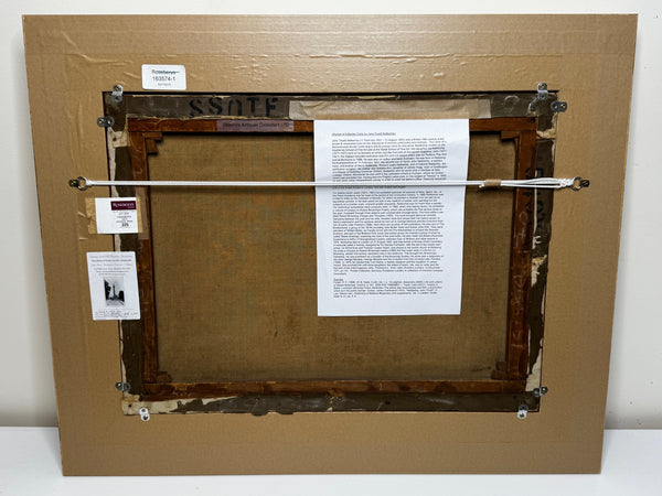 Rare Domestic Dog Oil Portrait by John Trivett. Nettleship — Rough Collie in Landscape