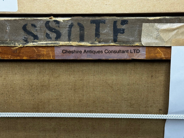 Rare Domestic Dog Oil Portrait by John Trivett. Nettleship — Rough Collie in Landscape