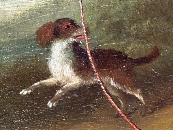 Historical Portrait Louisa Cooke With Her Dog Mr Quiz In The Manner of George Romney C1802