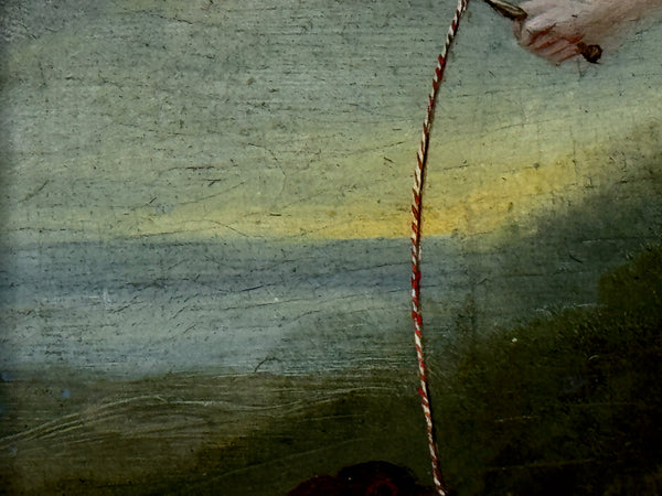 Historical Portrait Louisa Cooke With Her Dog Mr Quiz In The Manner of George Romney C1802