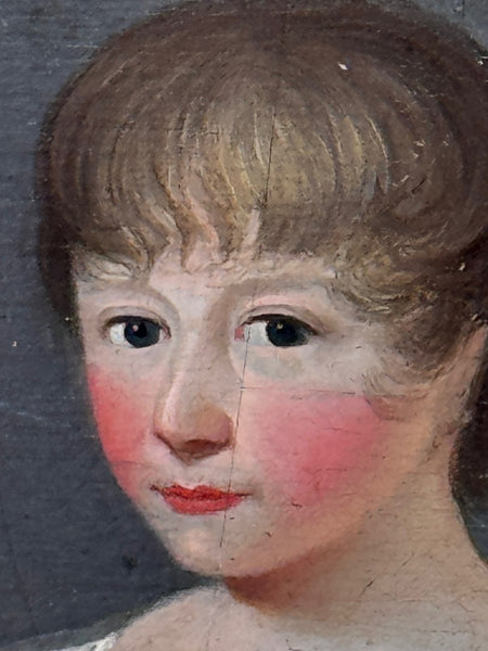 Historical Portrait Louisa Cooke With Her Dog Mr Quiz In The Manner of George Romney C1802