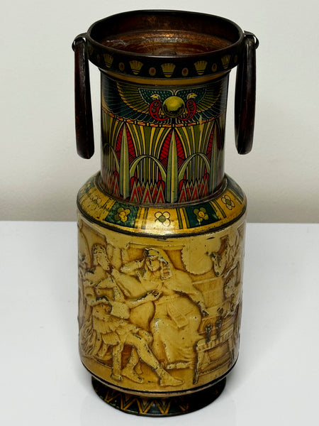 Antique British Biscuit Tin Egyptian Vase Discovery Tomb King Tutankhamun - Cheshire Antiques Consultant Ltd