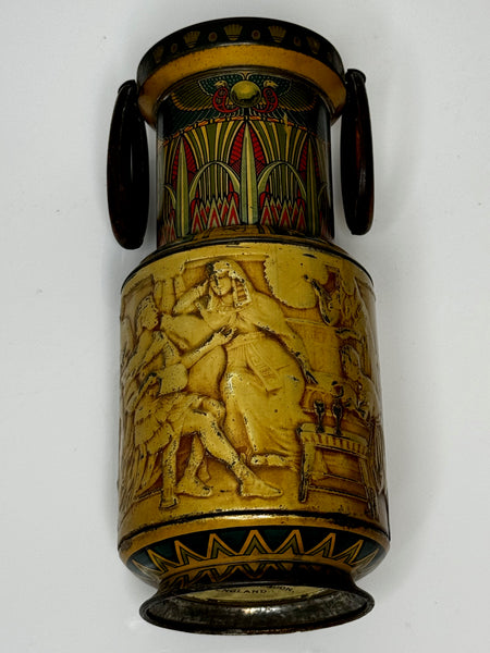 Antique British Biscuit Tin Egyptian Vase Discovery Tomb King Tutankhamun - Cheshire Antiques Consultant Ltd