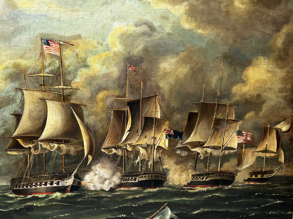 USS Constitution Captures HMS Cyane & HMS Levant, War of 1812 — in the manner of Thomas Buttersworth