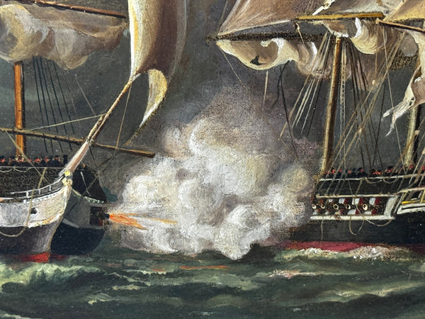 USS Constitution Captures HMS Cyane & HMS Levant, War of 1812 — in the manner of Thomas Buttersworth