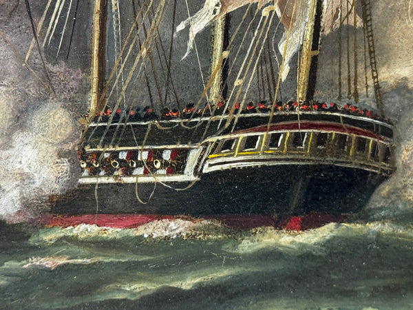 USS Constitution Captures HMS Cyane & HMS Levant, War of 1812 — in the manner of Thomas Buttersworth