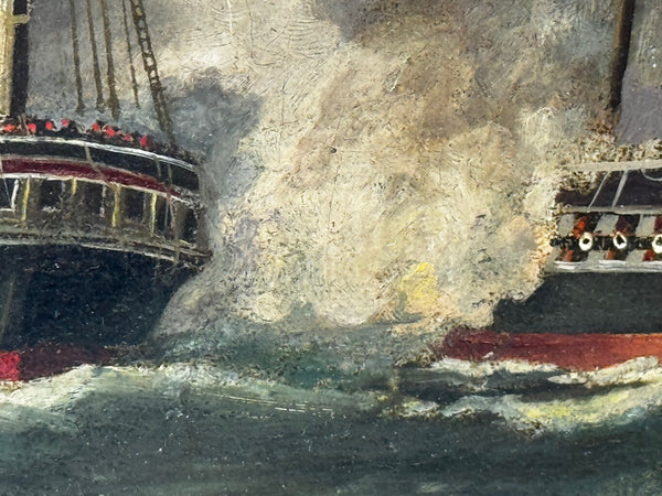 USS Constitution Captures HMS Cyane & HMS Levant, War of 1812 — in the manner of Thomas Buttersworth