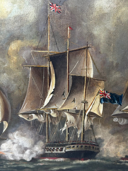 USS Constitution Captures HMS Cyane & HMS Levant, War of 1812 — in the manner of Thomas Buttersworth
