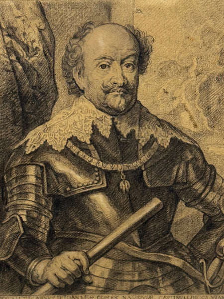 Nobility in Graphite — John VIII, Count of Nassau, in Ceremonial Armor After Van Dyck)