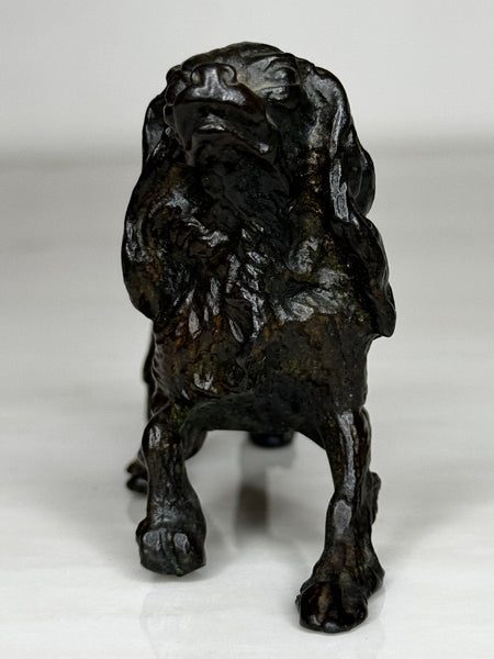 Austrian Vienna Bronze Dachshund – Solid Cast Animalier Sculpture – Circa 1900
