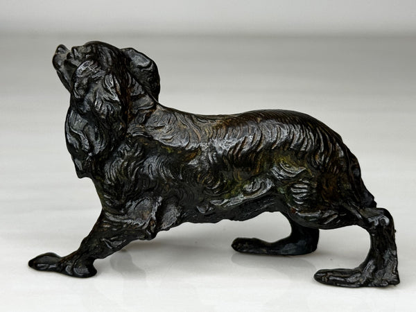 Austrian Vienna Bronze Dachshund – Solid Cast Animalier Sculpture – Circa 1900