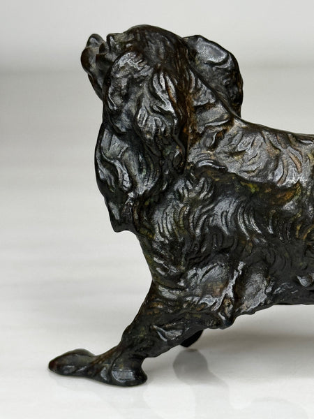 Austrian Vienna Bronze Dachshund – Solid Cast Animalier Sculpture – Circa 1900