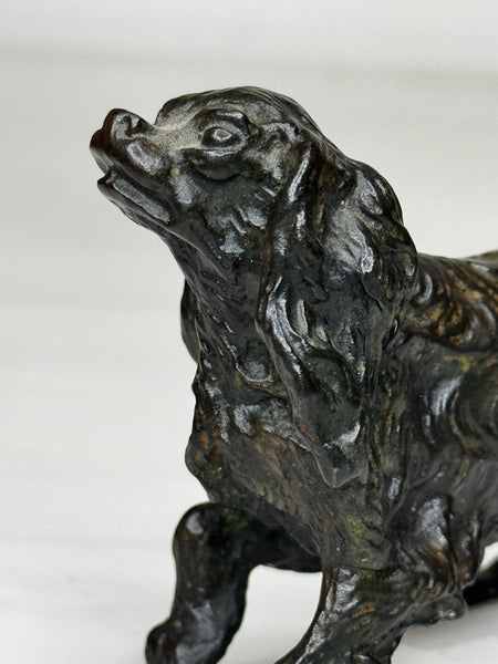 Austrian Vienna Bronze Dachshund – Solid Cast Animalier Sculpture – Circa 1900