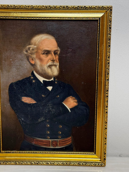 Oil Painting General Robert E. Lee Confederate Commander of The Army Of Northern Virginia