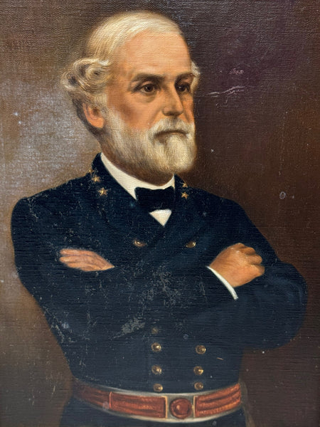 Oil Painting General Robert E. Lee Confederate Commander of The Army Of Northern Virginia