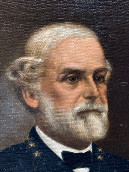 Oil Painting General Robert E. Lee Confederate Commander of The Army Of Northern Virginia
