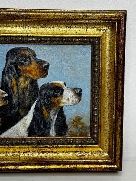 Loyal Companions in Oil — A Trio of Cocker Spaniels In the Manner of Maud Alice Earl