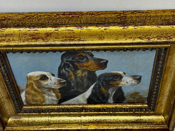 Loyal Companions in Oil — A Trio of Cocker Spaniels In the Manner of Maud Alice Earl