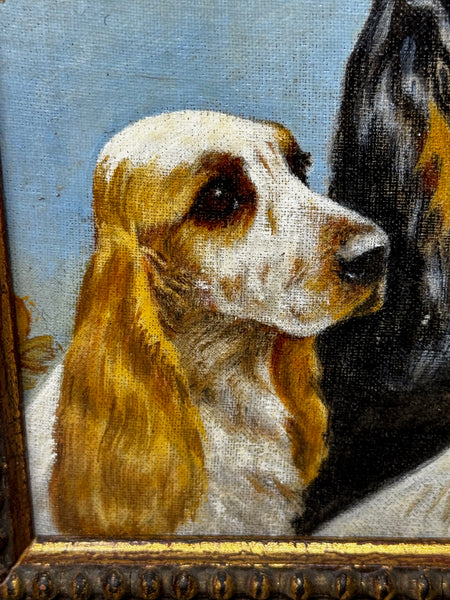 Loyal Companions in Oil — A Trio of Cocker Spaniels In the Manner of Maud Alice Earl