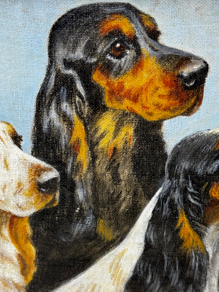 Loyal Companions in Oil — A Trio of Cocker Spaniels In the Manner of Maud Alice Earl