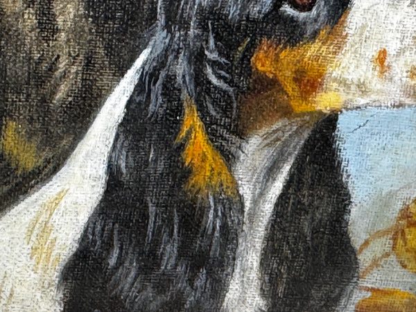 Loyal Companions in Oil — A Trio of Cocker Spaniels In the Manner of Maud Alice Earl