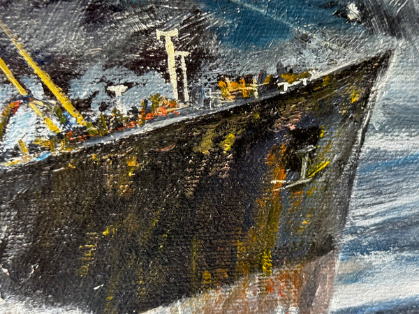 Marine Oil Painting Arctic Loss: Kingston Peridot (H591) — Hull Northern Fishing Co. Ltd
