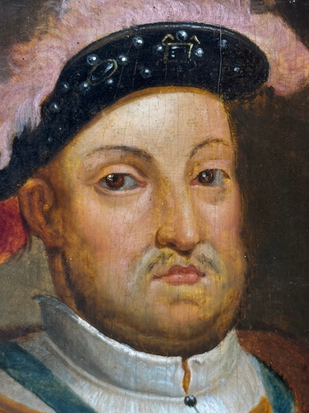 Oil Portrait of King Henry VIII Following the Holbein Prototype