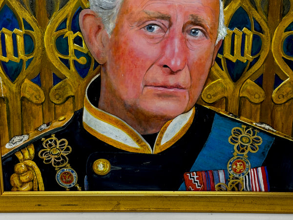 Oil Painting Royal Portrait Heir Apparent Prince Of Wales Now King Charles III