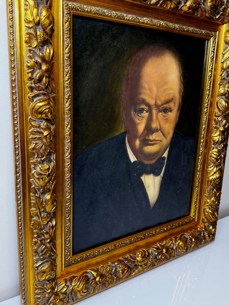 Oil Painting Winston Churchill Follower John Archibald Alexander Berrie C1940